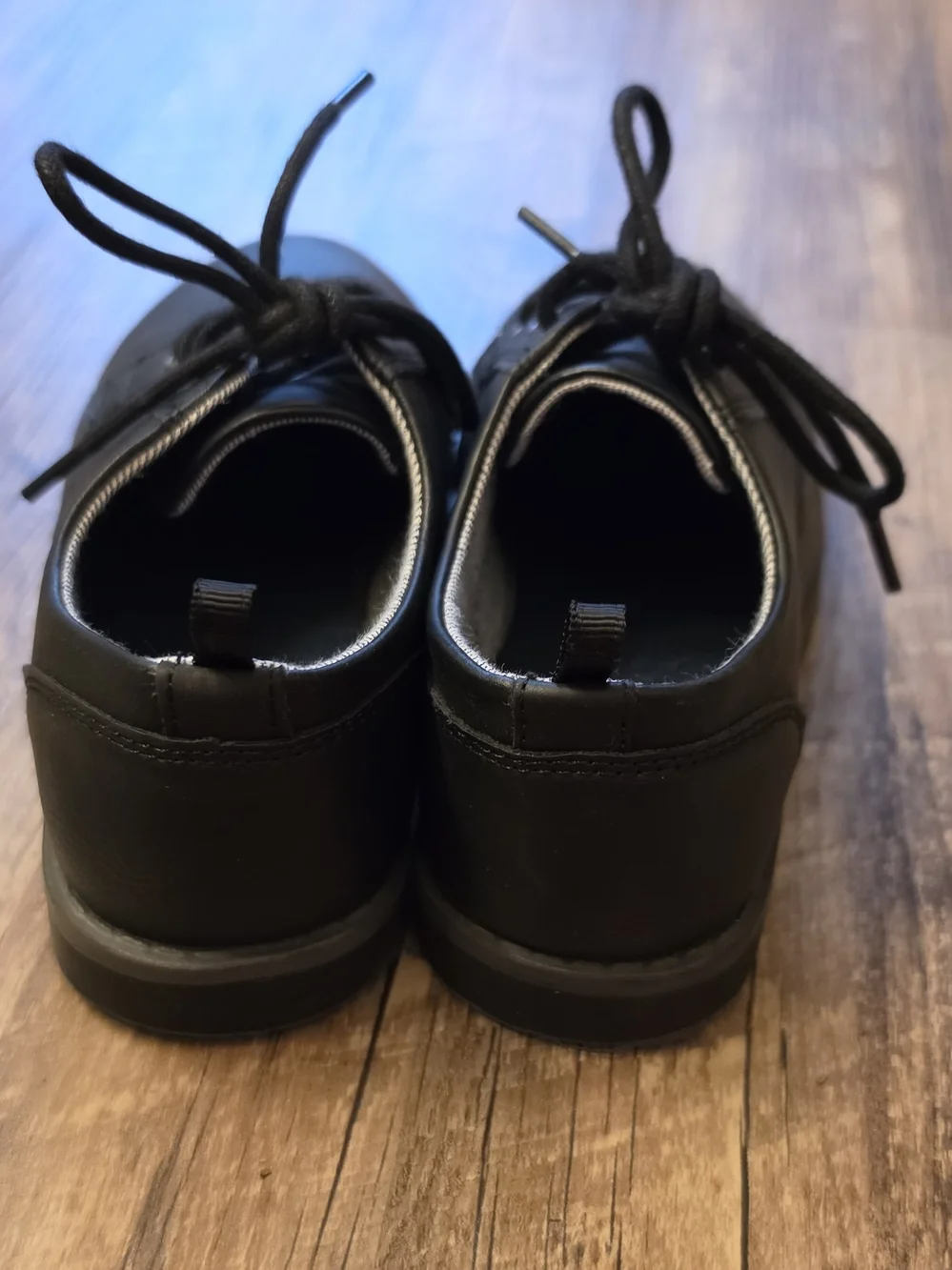 Wonder Nation Boys Black Oxford Dress Shoes Size 13 | Lace-Up Memory Foam